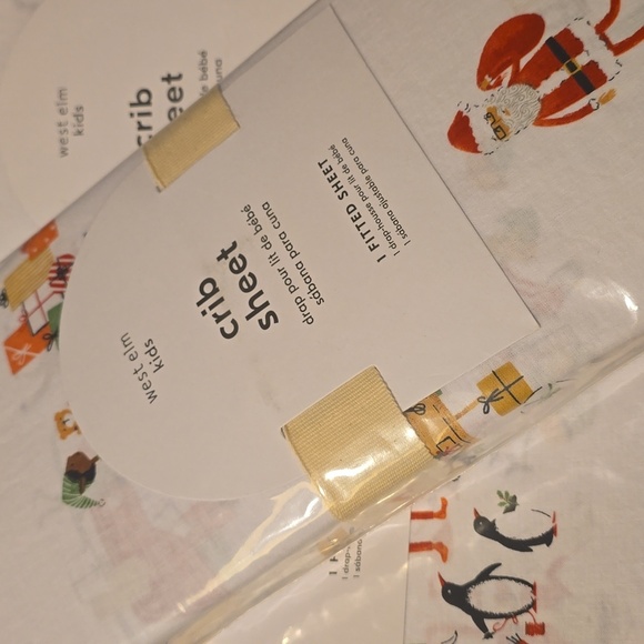 ❤️BUY 2 GET 1 FREE Santa's Workshop Crib Fitted Sheet, Retail Price $45.00US - Picture 10 of 10